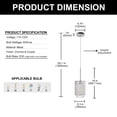 thumbnail image 5 of YANSUN 6 in 1-Light Polished Chrome Crystal Modern Farmhouse Pendant Lights for Home DIY, Hanging Lamp Kitchen Island Dining Room (3-Pack), 5 of 8