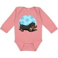 thumbnail image 3 of Inktastic Wiener dog (Dachshund) with Bone Boys or Girls Long Sleeve Baby Bodysuit, 3 of 5