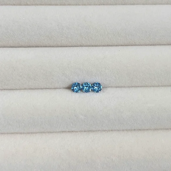 Firefly Hope 20G Threaded Flat Back Earrings，Hypoallergenic Flat Back Stud Earrings Surgical titanium steel Cubic Zirconia Tiny Earrings Cartilage Earring CZ Earrings 4mm，Blue F