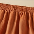 thumbnail image 5 of up to 60% off Gifts Usmixi Elastic Waist Trousers for Women Vintage Lace Patchwork Loose Wide Leg Long Pants Casual Solid Cotton Linen Pants with Pocket Orange m, 5 of 7