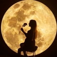 thumbnail image 5 of Never Fade Moon Slide Moon Lamp Projector, 360 Degree Rotation Brightness Adjustable Warm Yellow Light, Decorative Mural for Romantic Atmosphere, USB Powered Ideal Gift, 5 of 5