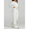 thumbnail image 5 of SHEWIN Sweatsuits for Women 2 Piece Outfits Fleece Lined Jogging Suit Sweatsuit Tracksuit Jogger Sets 1/4 Zipper Collar Pullover Tops and Sweatpants with Pockets, 5 of 9