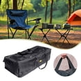 thumbnail image 1 of Bolsa de lona grande para equipo de camping, bolsa de almacenamiento resistente, color negro, bolso de mano portátil, de transporte para tienda de 55 litros, 1 of 8