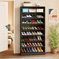 thumbnail image 2 of Demi Bonn Wooden Shoe Rack 9-Tier Shoe Storage Organizer Entryway Shoe Shelf, 40-45 Pairs Freestanding Shoe Cabinet, Black, 2 of 12