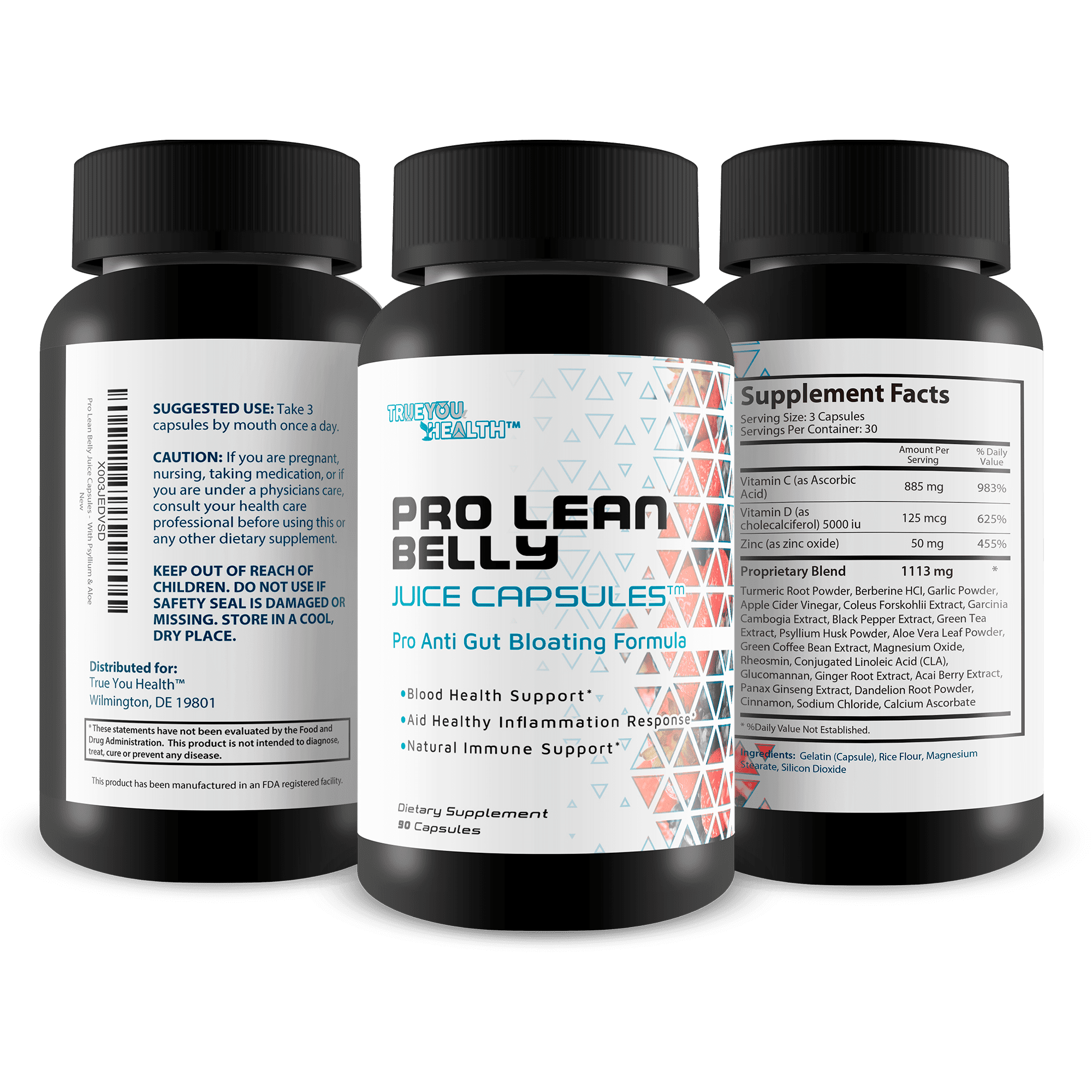 Pro Lean Belly Juice Capsules - Daily Cleanse Supplement - Support Digestive Health, Immune Health, Regularity, Overall Wellness - Detox Cleanse - Aid Improved Health & Energy - With Psyllium & Aloe