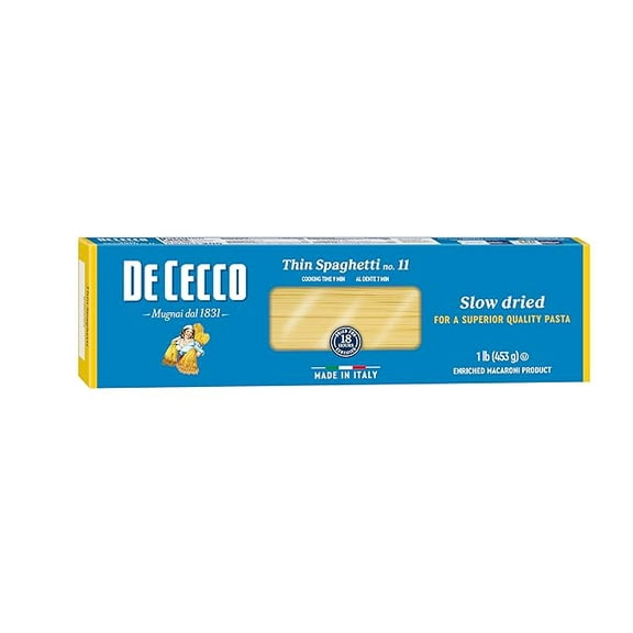 De Cecco Pasta, Pasta Spaghetti Thin No.11, 16 Ounce
