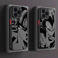 thumbnail image 2 of Funda mate para Apple iPhone 11, 15, 14 Pro Max, 13, 12 Mini, 7, 8 Plus, XR, X, XS, SE, 6, 6S, carcasa negra, hombre genial, Anime, DBZ, 2 of 5