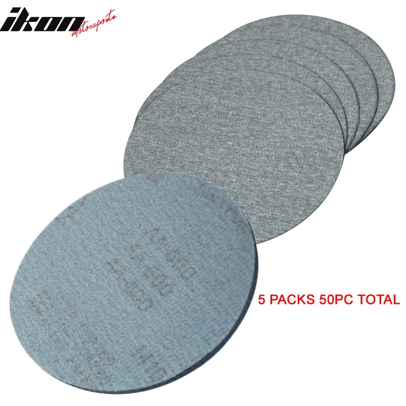 Compatible with 50PC 5Inch 127mm 600 Grit Auto Sanding Disc No Hole