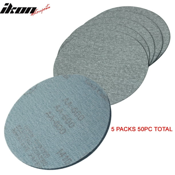 Compatible with 50PC 5Inch 127mm 600 Grit Auto Sanding Disc No Hole