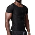 thumbnail image 2 of YouLoveIt Men Zipper Waist Trainer Vest Weight Slimming Body Shaper Loss Sweat Waist Trainer Shirt Sports Zipper Sauna Tank Top Body Shaper Shirt, 2 of 8