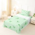 thumbnail image 5 of Manfei Dreamy Princess Bowknot Twin Sheets,Cute Green Bow Bedding,3 Pieces,1 Flat Sheet,1 Fitted Sheet and 1 Pillowcase, 5 of 6