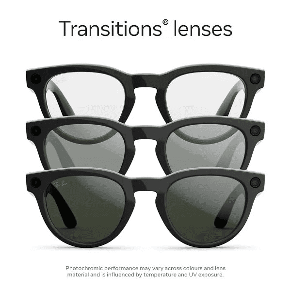 Ray-Ban | Meta Headliner (Gen 2) - Shiny Black, Transitions