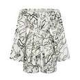 thumbnail image 4 of Edvintorg Streetwear Sets for Women Casual Printed Off Shoulder Bubble Sleeve Top Shorts Set Summer Sets for Women 2025, 4 of 6