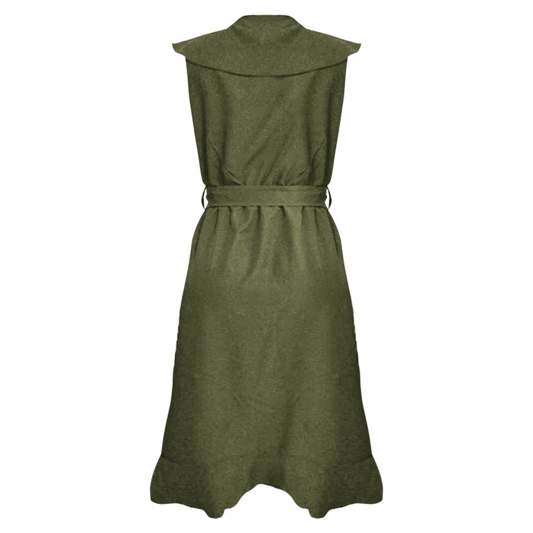 IDALL Summer Dresses,Petite Dresses Women's V Neck Short Sleeve Ruffled  Long Lace Up Dress Elegant Dresses,Fit And Flare Dress,Womens Dresses Green  3 Dress S - Walmart.com