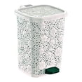 thumbnail image 4 of Superio Step-On Trash Can, Lace Design, 12.6 Qt. (Beige and Brown), 4 of 4