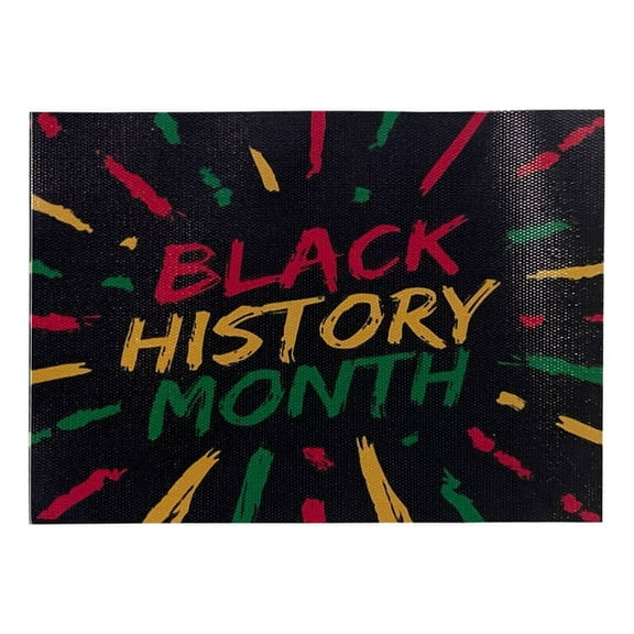 Hanging Wall Decor,Black History Month Anniversary Decorative Painting Single Canvas Core Frame Poster
