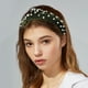 thumbnail image 2 of Accesorios para el cabello de terciopelo con perlas en nudo, 1 pieza, para mujeres, color verde, 2 of 5