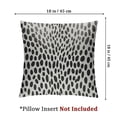 thumbnail image 4 of e Cow Print Fluffy Throw Pillow Cushion Cover, Black and White Striped Dots with Abstract Style Farm Animal Hide Agriculture, Decorative Square Accent Pillow Case,, Black White, 4 of 7