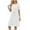 White, variant on LOVZFMLL Summer Dresses for Women Crew Neck Short Sleeve Summer Casual Flowy Swing Basic Dresses Knee Length with Bow Tie Black XL
