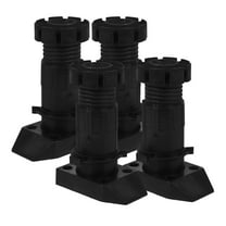 Masteelf 4Pcs Adjustable Furniture Legs Heavy Duty Support Cabinet Leveling Feet Height Adjustable Furniture Feet Levelers for Kitchen Cabinets Black