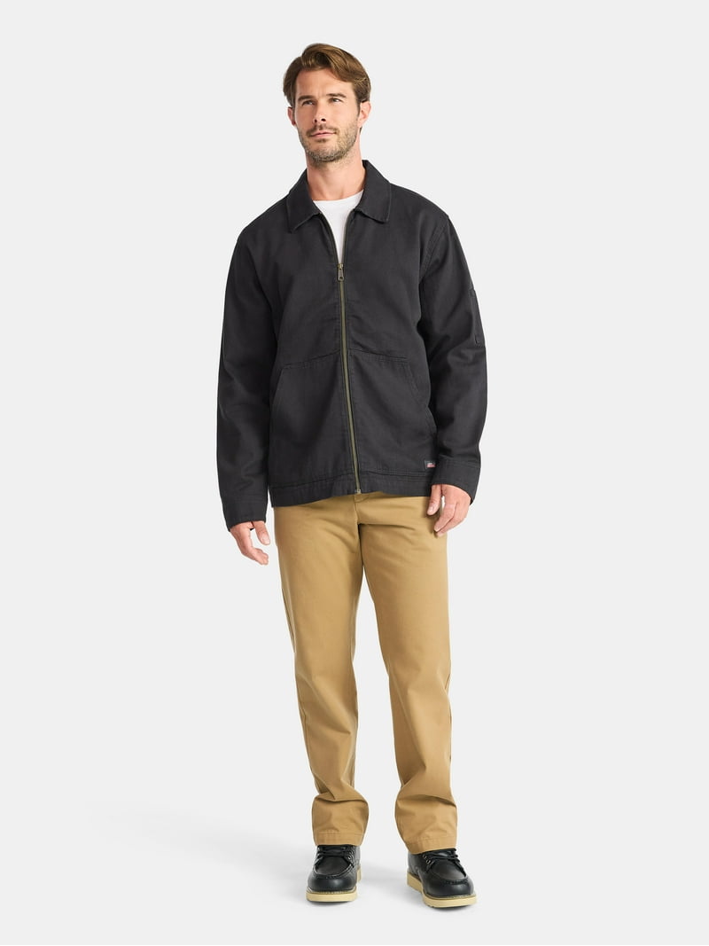 Genuine Dickies Men's Cotton Twill Zip Jacket, Lightweight, Sizes
