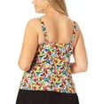 thumbnail image 3 of Anne Cole FLOWER FIELD MULTI Plus Size Floral Underwire Tankini Top, US 22W, 3 of 4