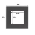 thumbnail image 3 of Textured Black Acid Free 20x20 Picture Frame Mats with White Core Bevel Cut for 16x16 Pictures -, 3 of 3