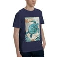thumbnail image 2 of Bingfone Watercolor Sea Turtle Men'S Loose Fit Short-Sleeve Pocket T-Shirt, 2 of 7