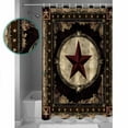 thumbnail image 4 of Texas Star Shower Curtain, 36" x 72", Western Retro Red Star Rustic Farmhouse Waterproof Bathroom Curtain Washable Shower Curtain Set with 12 Hooks, 4 of 6