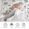 thumbnail image 6 of Little Grape Land Crib Sheets 2 Pack for Baby Boys Girls, Soft Breathable Fitted Sheets Fit 52" x 28" Crib & Toddler Mattresses, Safari, 6 of 7