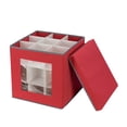 thumbnail image 1 of Sac de Rangement pour Arbre de Noël 12 Pieds avec Roues, Conteneur de Rangement pour Boules de Noël avec Séparateurs et Couvercles pour Décorations de Fête, Contient jusqu'à 27 Décorations, 1 of 4