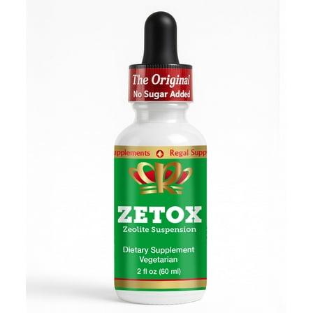 Zetox Zeolite Detox for Kids and Adults with Vitamin B12 and D3, Raspberry Mint, 2 fl oz