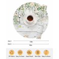 thumbnail image 6 of 13 Inch Round Placemats Set of 6, Watercolor Floral Non Slip Heat Insulation PP Table Mats, Spring Flowers Leaves Botanical Wood Grain Washable Place Mats for Kitchen Dining Party Table Decor, 6 of 7