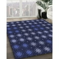 thumbnail image 2 of Ahgly Company Indoor Round Patterned Night Blue Area Rugs, 3' Round, 2 of 6