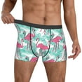 thumbnail image 2 of Kdxio Men's Boxer Briefs with Flamingo Print - Comfortable and Breathable Underwear for Everyday Wear, 2 of 7