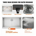 thumbnail image 2 of Farmhouse Kitchen Sink 30 Inch, 304 Stainless Steel Drop-In Sink Single Bowl with Ledge, Workstation Sink with Accessories for Kitchen, Prep & Bar, 2 of 6
