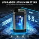 thumbnail image 3 of Ducha portátil para Acampar, 7800 mAh, Ducha eléctrica para Exteriores, Bomba Recargable con Pantalla Digital Inteligente, Cabezal de Ducha con Pantalla Temperatura para Acampar, Color Gris, 3 of 9