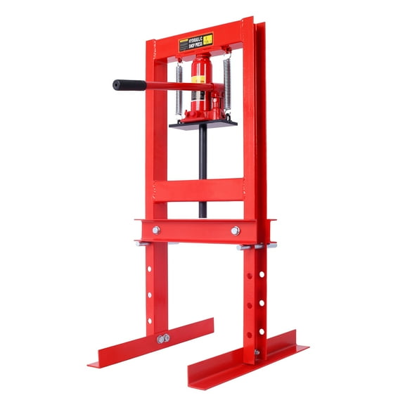 Chery Industrial Hydraulic H-Frame Garage Floor Adjustable Shop Press with Plates, 6T,Red