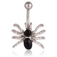 thumbnail image 1 of Women's Navel Ring Spider Design Belly Button Ring Body Piercing Jewelry, 1 of 10