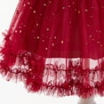 thumbnail image 7 of 3T Baby Girls Dress Toddler Girls Princess Dress Tulle Party Dress 4T Girls Sleeveless Stars Sequins Solid Color Dress Red, 7 of 7