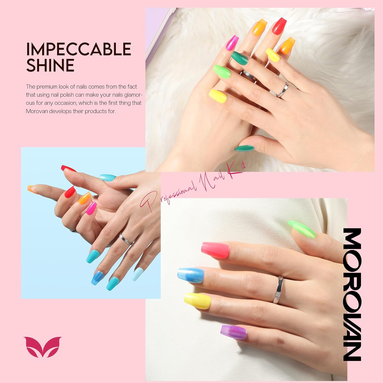 Morovan Nail Polish Set, 15 Glitter Colors, 0.25 oz Each photo 6