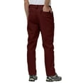 thumbnail image 4 of Men's Fleece Lined Water Resistant Ski Snow Pants Thermal Insulated Windproof Outdoor Pants with 3 Zipper Pockets Burgundy, 4 of 8