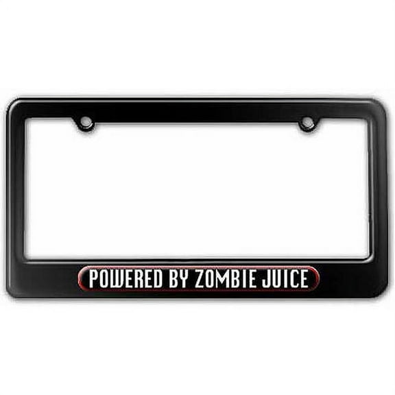Powered By Zombie Juice License Plate Tag Frame, Multiple Colors