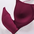 thumbnail image 3 of AINIYS Bralette Wireless Soft Cup Bra Thin Fabric Bralettes Secure Fit Bra for Women Breathable Everyday Bras Wine 34/75A, 3 of 4