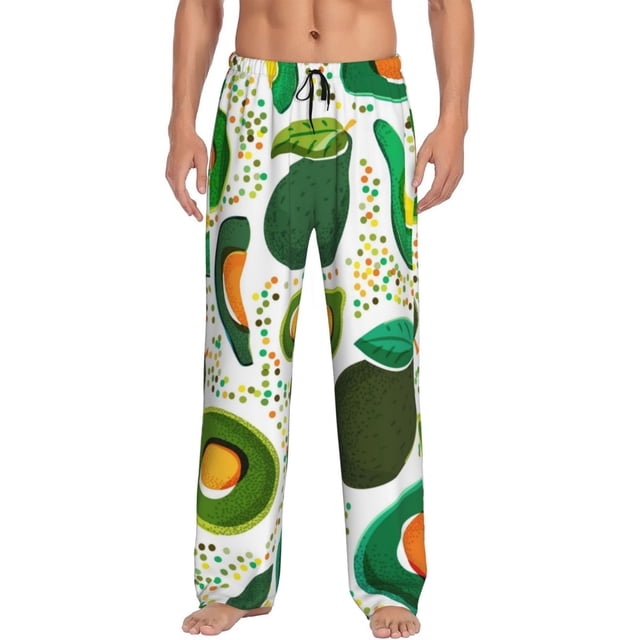 Balery Green Avocado Pantalones de pijama para hombre, pijama ultraligero, pantalón de descanso-XX-Large
