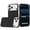 Black, variant on For Apple iPhone 18 Pro Max Classy Slick Chromed Around Hybrid Case Cover - Red