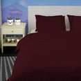 thumbnail image 1 of BedDecor 600 Thread Count Moroccan Streak 3 Piece Solid (Wine, Twin/Twin XL) 100% Egyptian Cotton Base Duvet Cover Set, 1 of 5