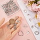 thumbnail image 3 of 1 caja de 84 dijes de corazón para el Día de San Valentín, dije de corazón de amor estilo tibetano, dijes de plata del Sagrado Corazón, dijes colgantes de corazones huecos con alas de ángel., 3 of 9