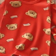 thumbnail image 5 of CAUYDY Baby Girl Pjs Toddler Boys Outfits Long Sleeve Tee Shirt Elastic Waist Pants 2 Piece Set Soft Little Kid Clothes Winter 4T 5T,Watermelon Red, 5 of 6