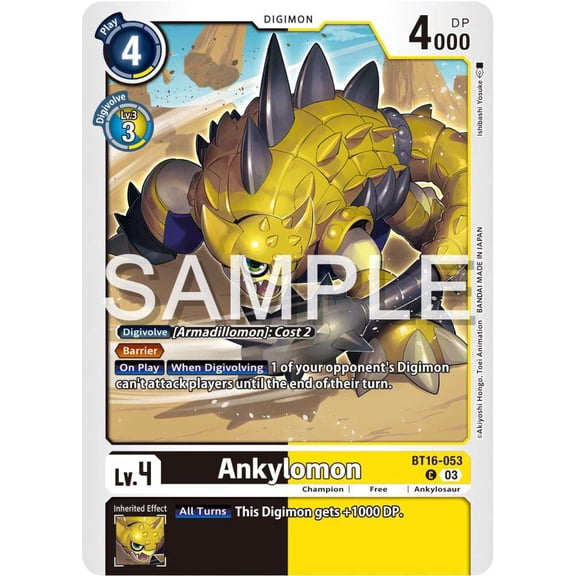Digimon Beginning Observer Common Ankylomon BT16-053